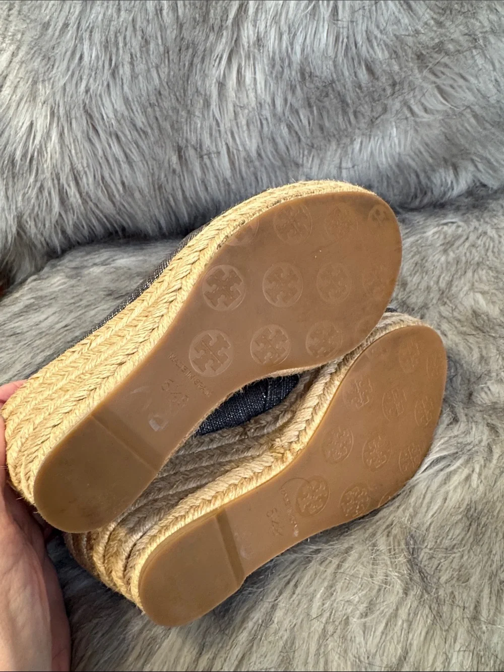 Tory Burch metallic gray